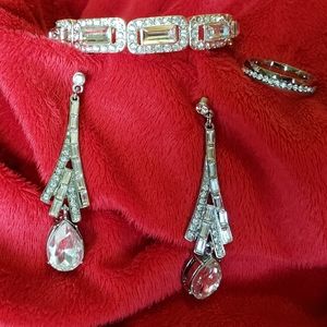 Bling!!  Bracelet,  Earrings and Ring